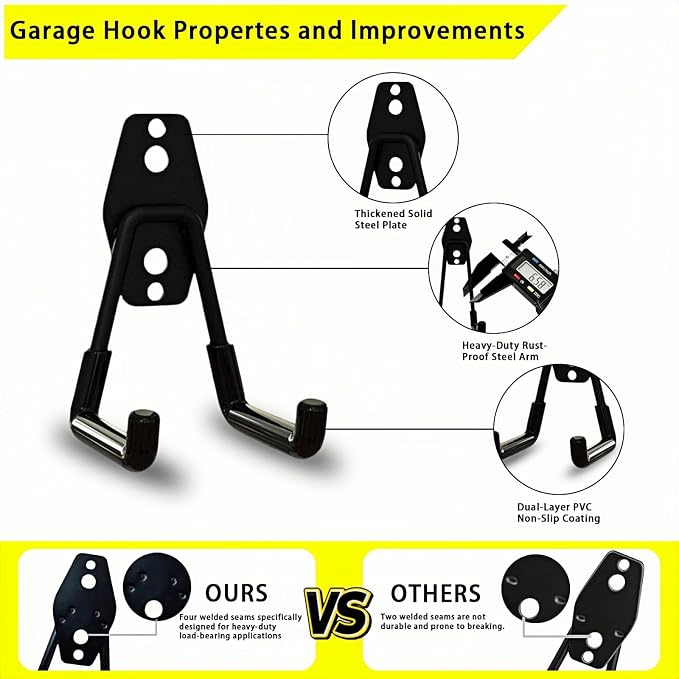 6 Pack Garage Hooks Heavy Duty - Image 3