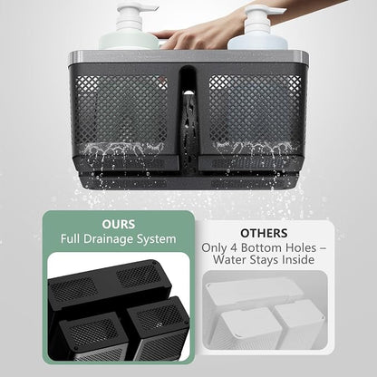 Black Shower Caddy Portable: Plastic Bathroom Caddy Organizer - Image 3