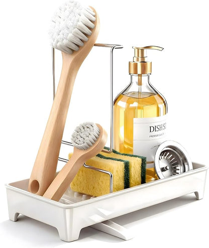 Ceramic-Look Sink Caddy, Rustproof Sponge Holder by Unknown