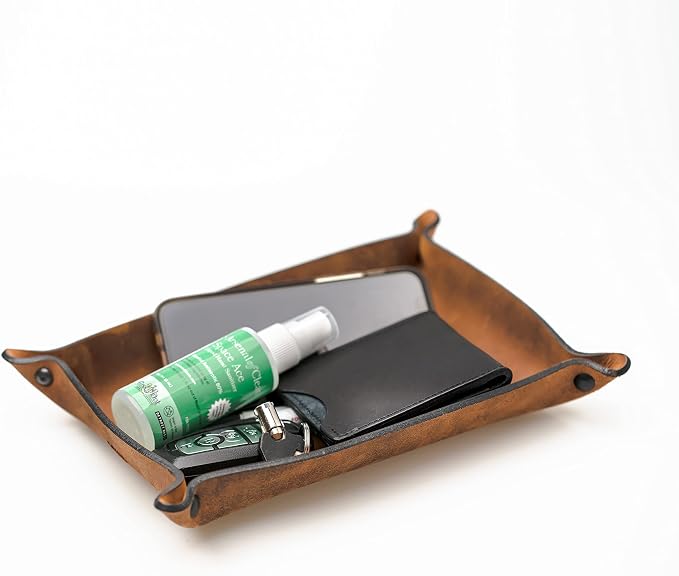 Main Street Forge Leather Valet Tray by MainStreetForge