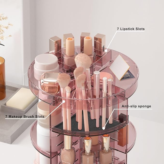 360 Rotating Makeup Organizer - Image 2