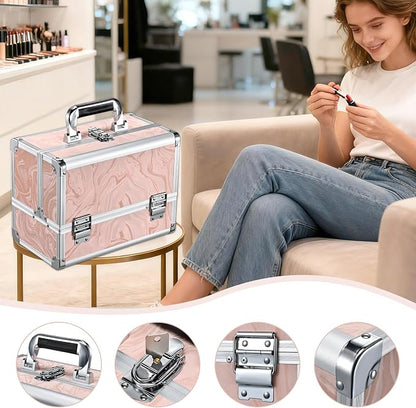 Travel Makeup Case with LED Lighted Mirror - Image 6