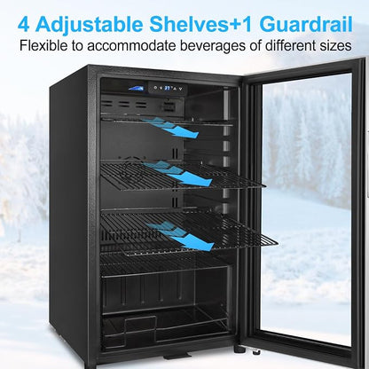 Beverage Refrigerator 126 Can, Mini Beverage Fridge Small Beverage Cooler - Image 5