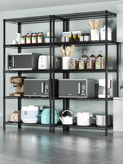 5 Tier Heavy Duty Adjustable Storage Shelf Organizer Storage Metal Shelves - Image 6