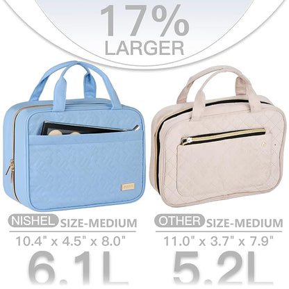 NISHEL Travel Toiletry Bag for women, Portable Hanging Organizer for - Image 3