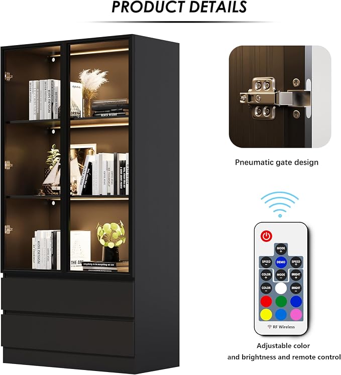 63'' Tall Glass Display Cabinet - Image 4