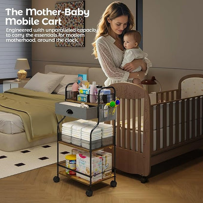 3-Tier Baby Diaper Caddy Cart Organizer - Image 4