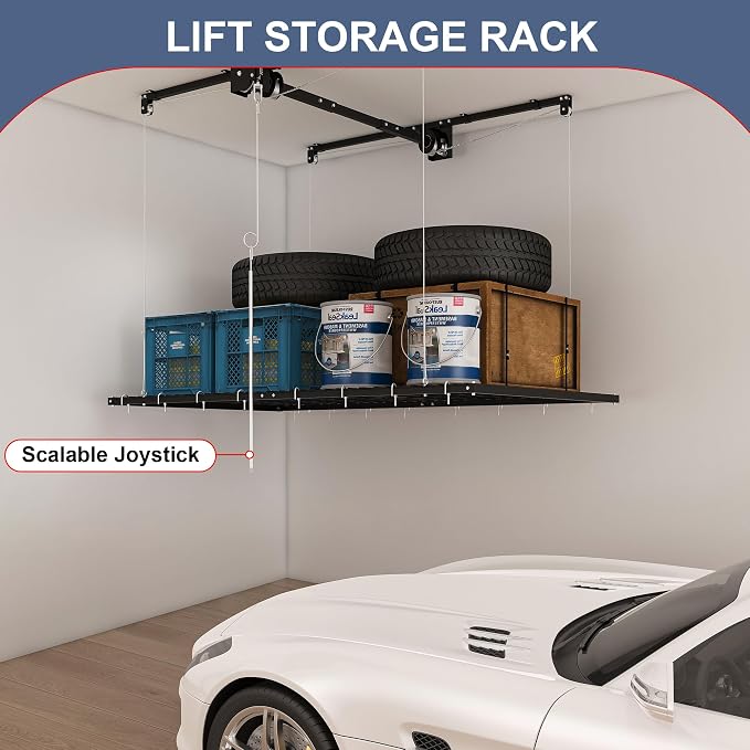 4x8FT Overhead Garage Storage Rack - Image 2