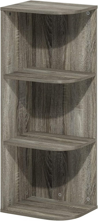 Furinno PASIR Book Shelf, 3-Tier Corner Bookshelf, Open Shelves Bookcase 9.3 x by Furinno-FitsYourSpaceFitsYourBudget