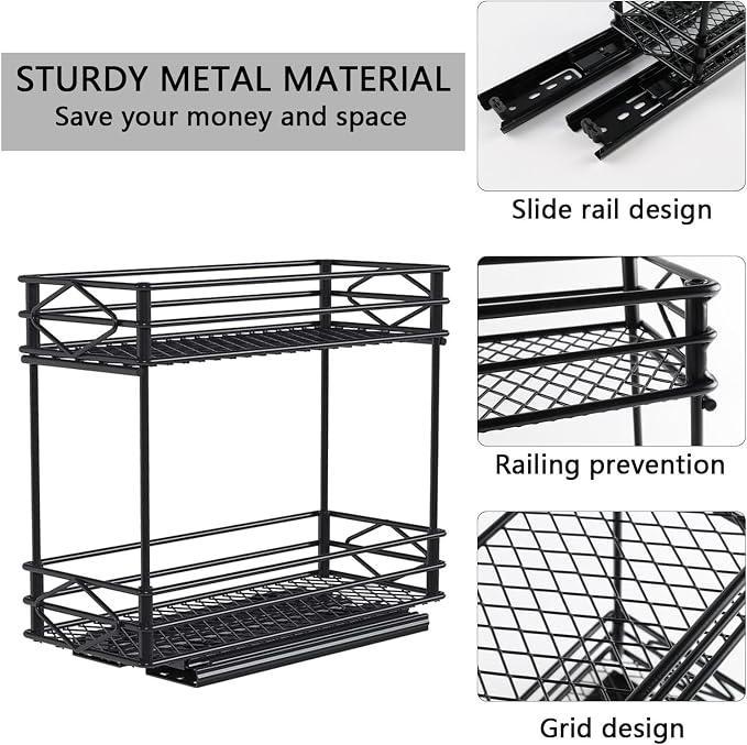 Pull Out Medicine Organizer, Slide Out Storage Drawers, Spice Rack Organizer - Image 2