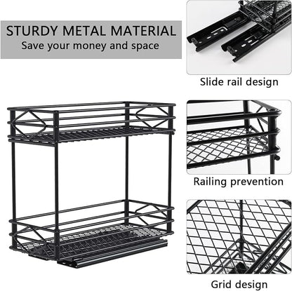 Pull Out Medicine Organizer, Slide Out Storage Drawers, Spice Rack Organizer - Image 2