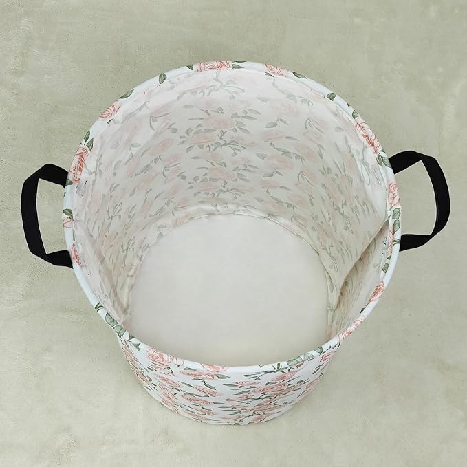 LANGYASHAN Laundry Basket Canvas Fabric Collapsible Organizer Basket - Image 7