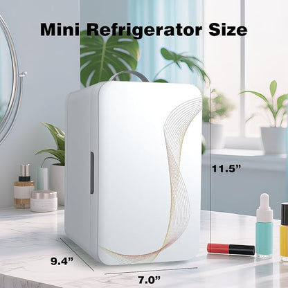 Mini Fridge for Bedroom, 6L/8 Cans Skincare Fridge Portable Small Refrigerator - Image 6