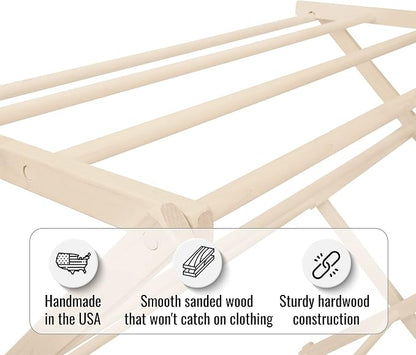 Pennsylvania Woodworks Premium American Maple Clothes Drying Rack - Image 8