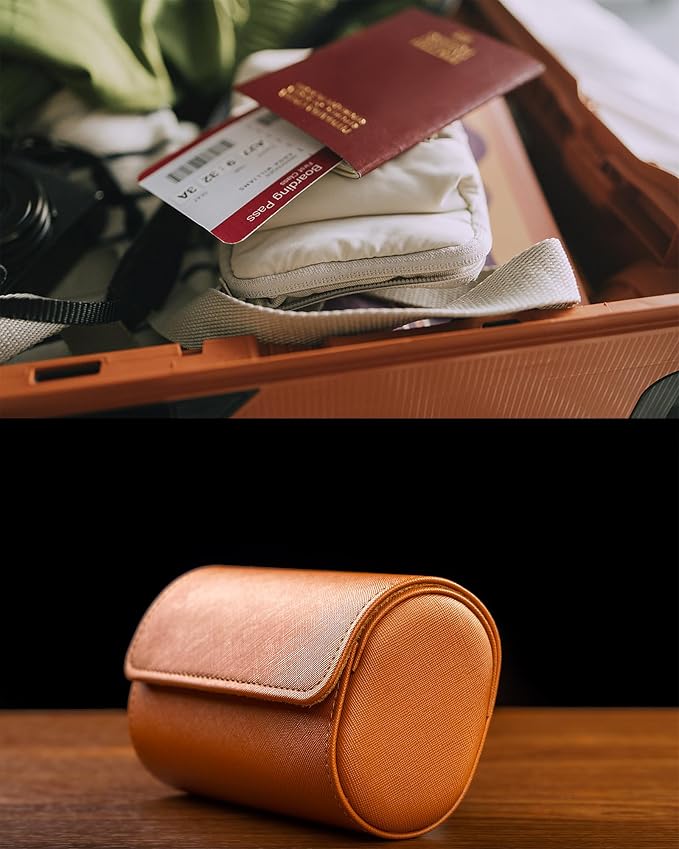 MR.OKAY 2 Watch Travel Case -Premium Leather - Image 5