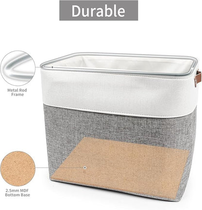 Large Fabric Storage Baskets | 50L Storage Bins, Decorative Linen Closet Baskets - Image 4