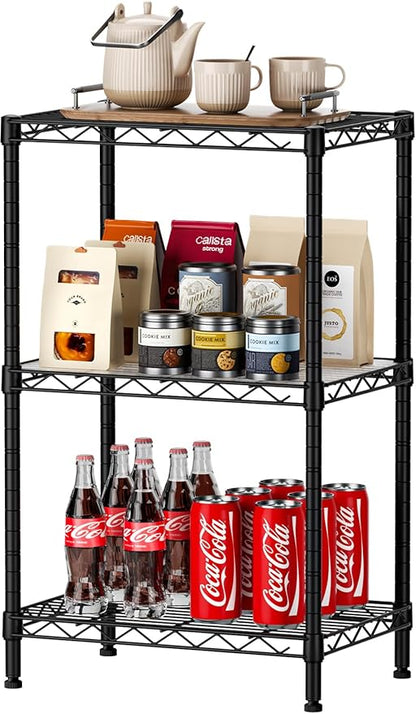SINGAYE 3 Small Shelves Storage Shelf Wire Shelving Unit Metal Shelf Adjustable by SINGAYE