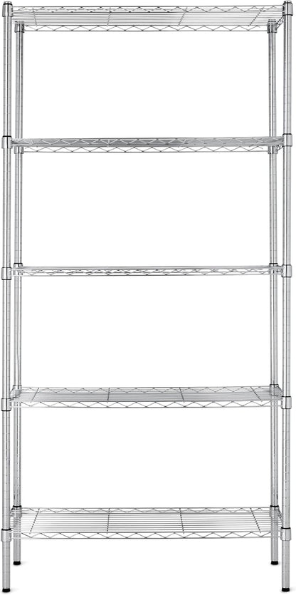 Amazon Basics 5-Shelf Adjustable Heavy Duty Steel Wire Rack Storage Shelving - Image 6