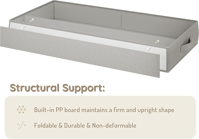 Vailando Storage Containers, 6 Inches Tall 60L Underbed Storage Bins - Image 4