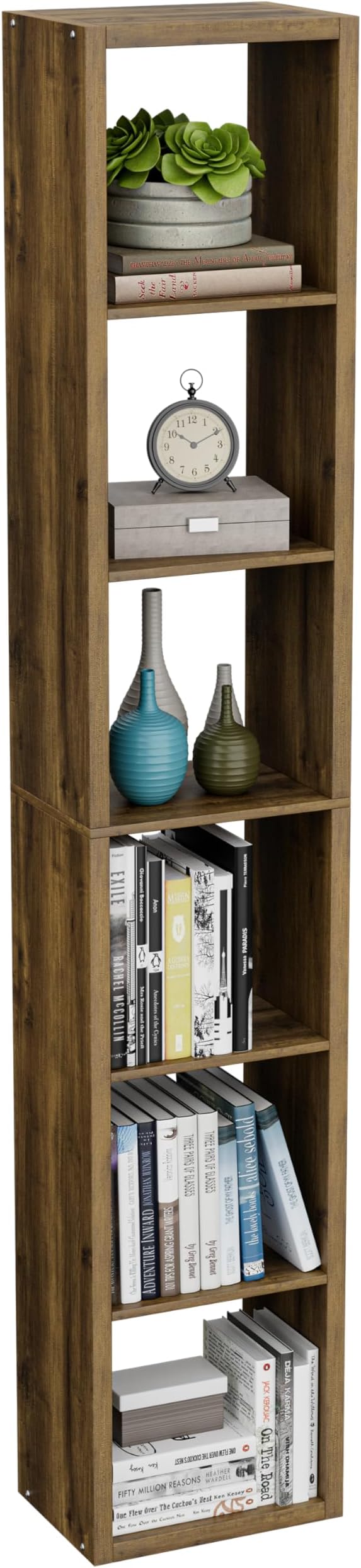 Tall Cube Storage Organizer Bookcase, 6 Tier 11 inch Open Back Cubical Shelf by VDNEND