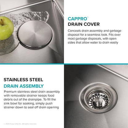 KRAUS Standart Pro 13-inch Undermount Single Bowl 16 Gauge Stainless Steel Bar - Image 5