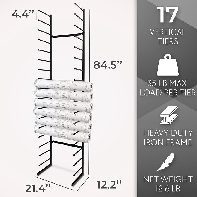Wall Mount Blueprint Holder Storage Organizer - Image 2