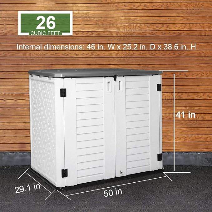 Horizontal Outdoor Garden Storage Shed - Image 2
