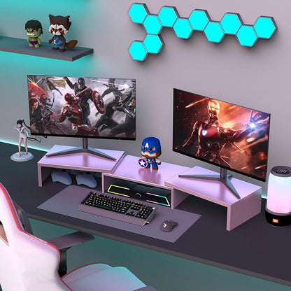 Dual Monitor Stand for Desk, Metal Monitor Riser - Image 7