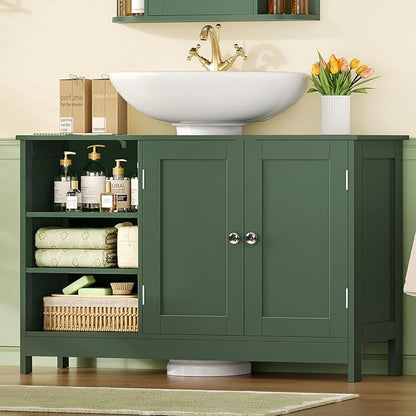TEENFON 35.4" Pedestal Sink Storage Cabinet - Image 2