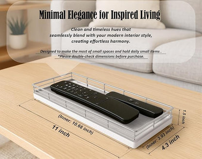 Bathroom Tray for Counter, Oak Wooden 11.2" L Vanity Tray for Jewelry Candle - Image 2
