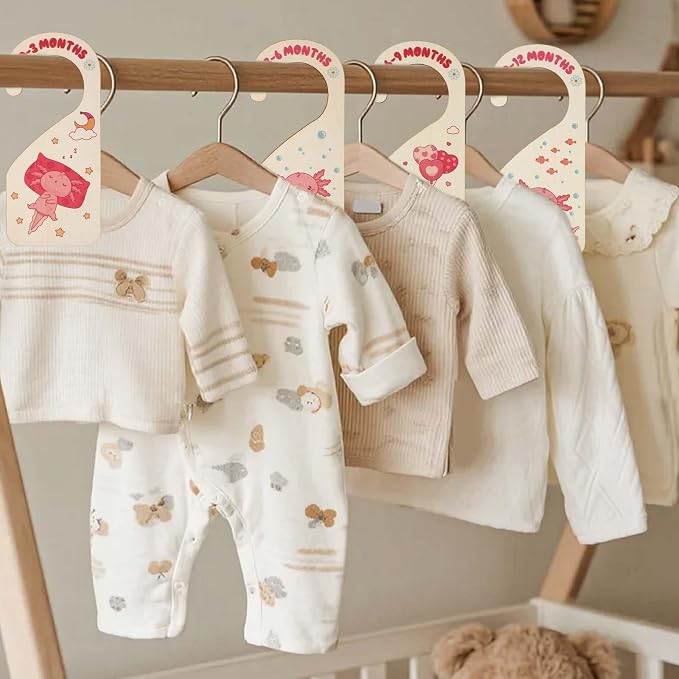 8pcs Baby Closet Dividers, Wooden Baby Wardrobe Organizer Newborn to 24 Months - Image 5