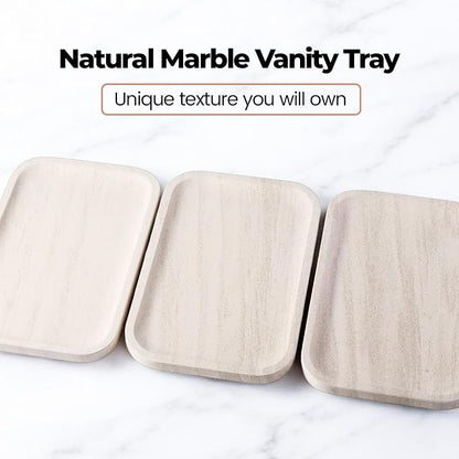 Marble Vanity Tray, Bathroom Tray Countertop, Decorative Dresser Organizer - Image 5