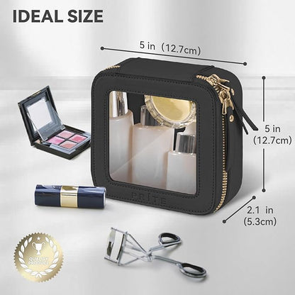 Prite Mini Clear Makeup Bag for Purse Cute Small Travel Cosmetic Bag for Women - Image 3