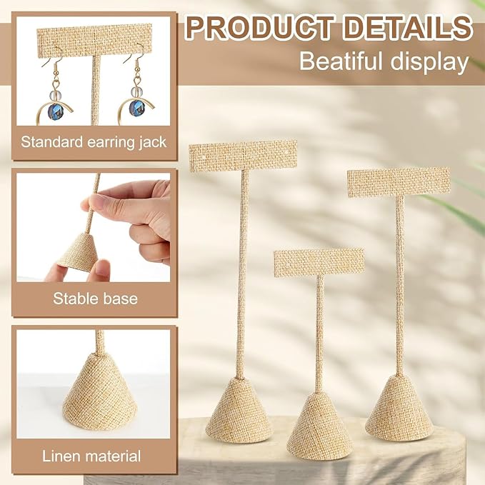 Marsui 18 Pcs Earring Display Set Earring T Bar Display Earring Holders - Image 3