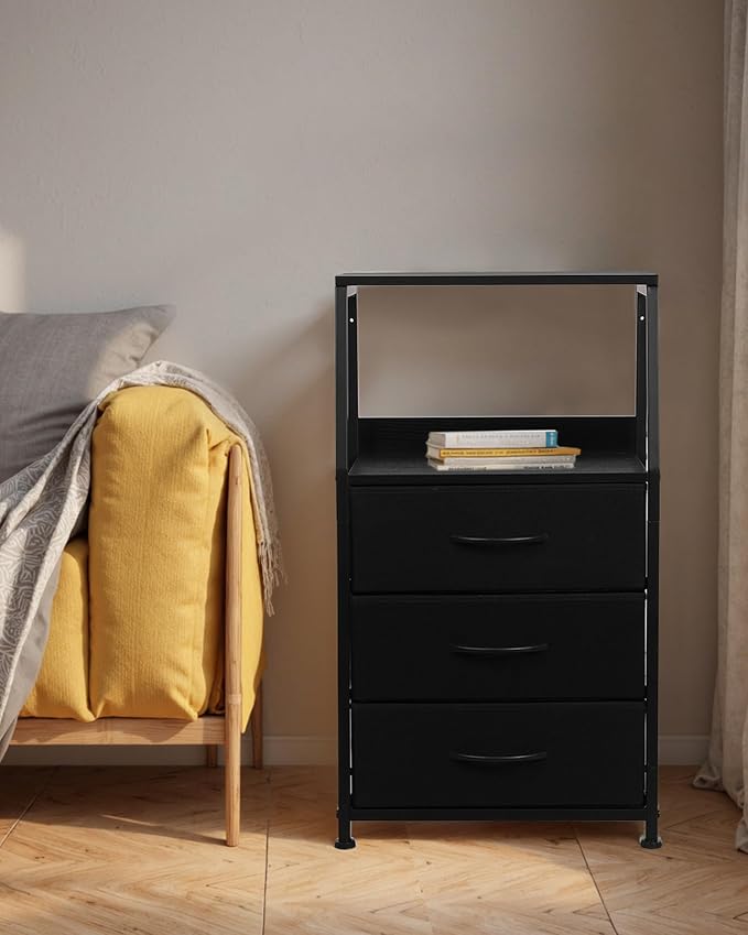 Dresser for Bedroom, Fabric Nightstand Tall Dresser & Chests of Drawers - Image 4