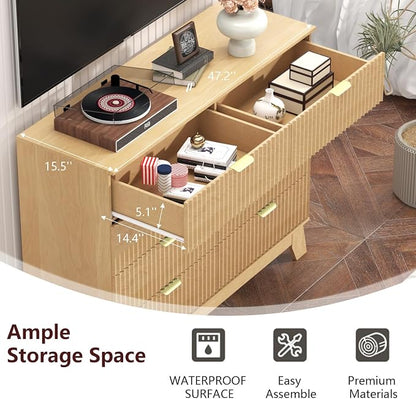 Fluted Dresser for Bedroom, 8 Drawer Dresser for Closet Organizer and Storage - Image 6