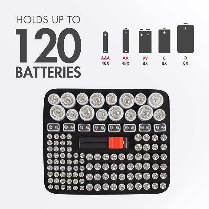 Tenergy Alkaline Batteries & Storage Case, 8xC Size, 8xD Size, 8 Pack 9V Size - Image 3