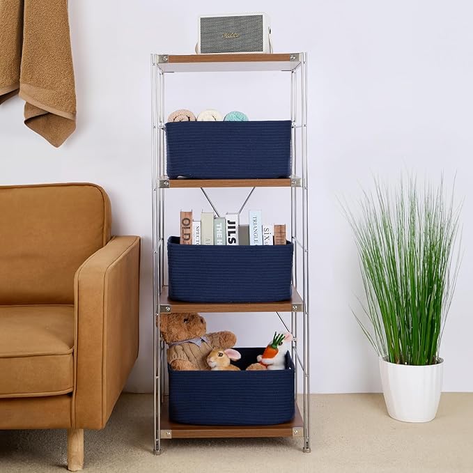 Large Storage Baskets for Shelves, Closet Organizers Bins for Clothes Blanket - Image 4