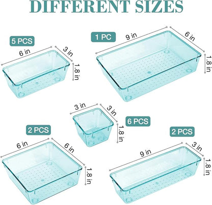 16 PCS Drawer Organizer Set, 5 Varied Size Bathroom and kitchen Drawer cabinet - Image 2