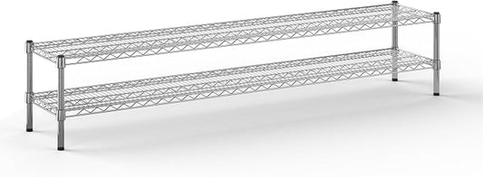14" Deep x 72" Wide x 14" Height Wire Shelving Kit | 2-Tier | NSF Commercial by Regal+Altair