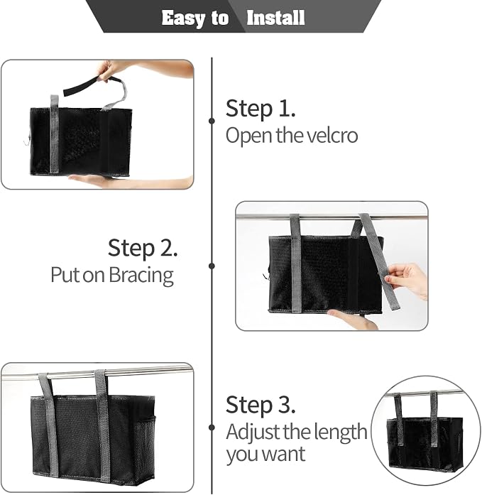 Bseash Bunk Bed Organizer, Bedside Caddy Hanging Bed Organizer Storage Bag - Image 5