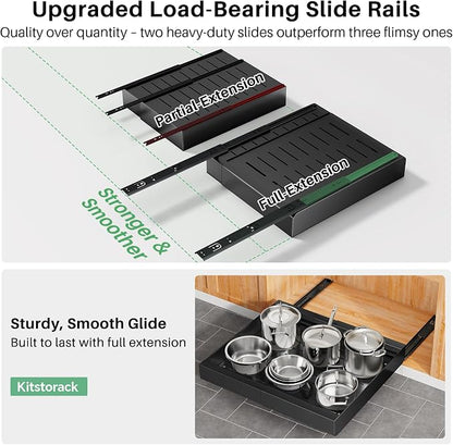 Pull out Cabinet Organizer, Expandable Heavy Duty Slide out Drawer Fixed - Image 5