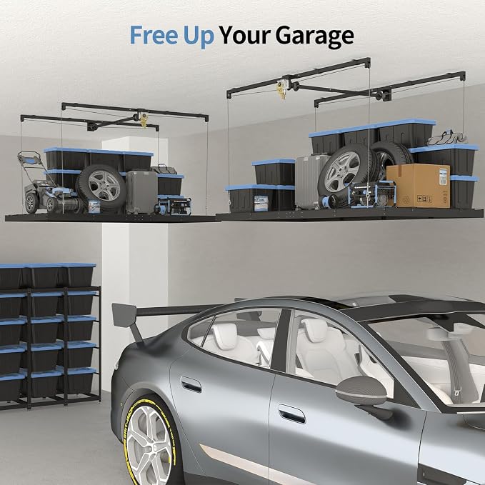 Overhead Garage Storage Rack – 4x8 FT Garage Ceiling Storage Racks - Image 7