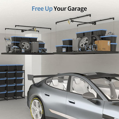 Overhead Garage Storage Rack – 4x8 FT Garage Ceiling Storage Racks - Image 7