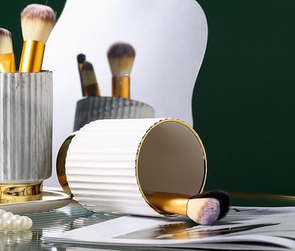 IEEK Makeup Brush holder Organizer, Glass Cosmetic Makeup Brush Cup Ceramics - Image 4