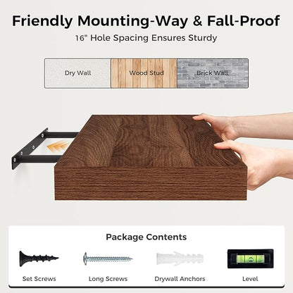 12 Inch Deep Floating Shelves, 24 x 12 Floating Shelf - Image 8