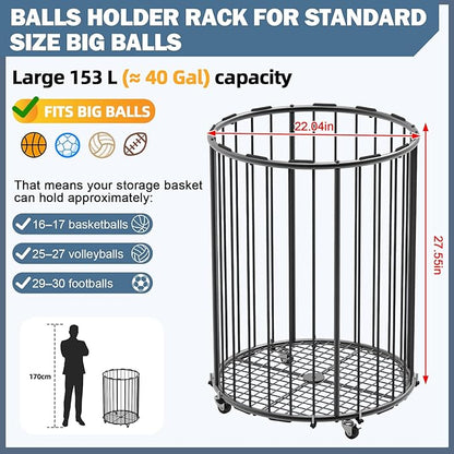 Garage Ball Storage: Round Sports Equipment Organizer - Image 3