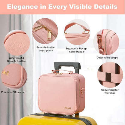 Mocado Travel Makeup Bag with LED Lighted Mirror, Travel Makeup Organizer - Image 6