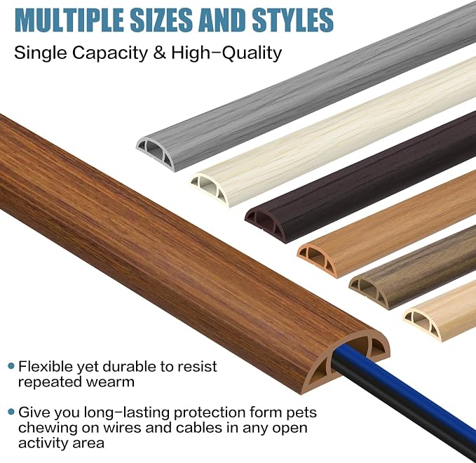 Floor Cord Covers for Wires 20FT Cable Hider Wire Cover Self Adhesive Cord - Image 6