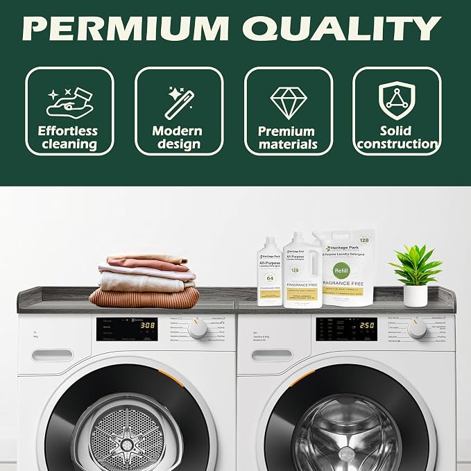 Royxen Washer Dryer Countertop, 27.4" x 54" Wood Universal Fit, Washer Dryer - Image 5